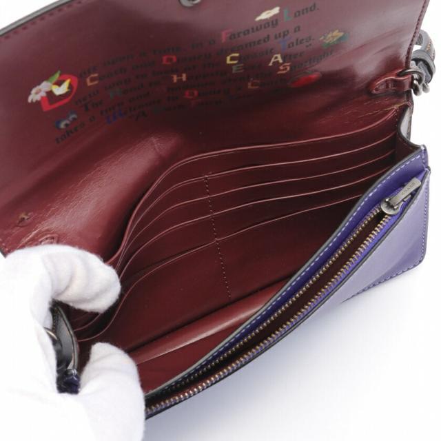COACH(コーチ)のCOACH × DISNEY SLEEPY ショルダーウォレット レザー ダークパープル マルチカラー レディースのファッション小物(財布)の商品写真