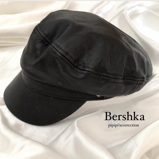 Bershka(ベルシュカ)のBershka ベルシュカ　キャスケット　レザー　レザーキャスケット レディースの帽子(キャスケット)の商品写真