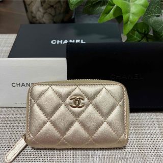 シャネル(CHANEL)のCHANEL シャネル 財布 小銭入れ ゴールド 箱付き(財布)