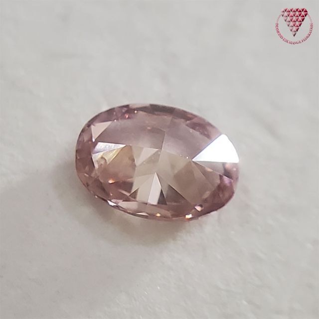 0.104 ct F. Int. Or. Pink VS2 天然 ピンク ダイヤ レディースのアクセサリー(リング(指輪))の商品写真