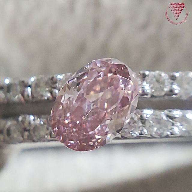 0.104 ct F. Int. Or. Pink VS2 天然 ピンク ダイヤ レディースのアクセサリー(リング(指輪))の商品写真