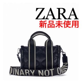 ❤️新品未使用❤️ZARA ナイロン ミニ トートバッグ ショルダー 黒(ショルダーバッグ)