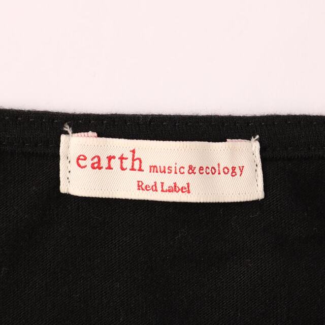 earth music & ecology(アースミュージックアンドエコロジー)のアースミュージックアンドエコロジー 半袖Tシャツ チュール ラウンドネック トップス レディース Fサイズ ブラック earth music&ecology レディースのトップス(Tシャツ(半袖/袖なし))の商品写真