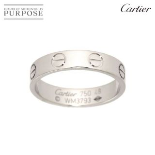 カルティエ(Cartier)のカルティエ Cartier ミニラブ #48 リング K18 WG ホワイトゴールド 750 指輪【証明書付き】 VLP 90183722(リング(指輪))