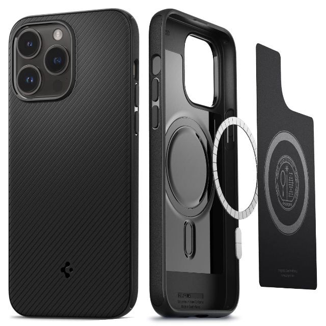 【色: マット・ブラック】Spigen iPhone14Pro ケース MagS