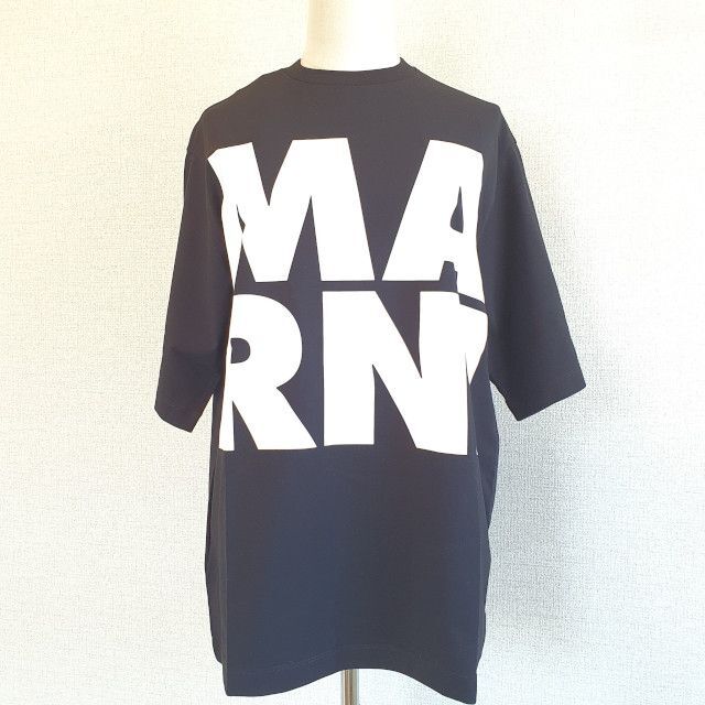 Tシャツ/カットソー【新品・未使用】MARNI KIDS ロゴプリントコットンTシャツブラック14Y