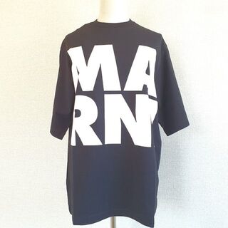 マルニ(Marni)の【新品・未使用】MARNI KIDS ロゴプリントコットンTシャツブラック14Y(Tシャツ/カットソー)
