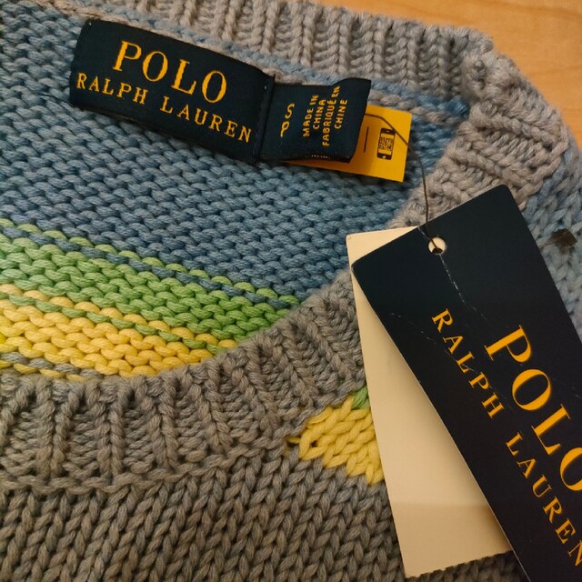 POLO RALPH LAUREN(ポロラルフローレン)の激レア♡タグ付き！マルチカラーボーダーニット ショートスリーブ レディースのトップス(ニット/セーター)の商品写真