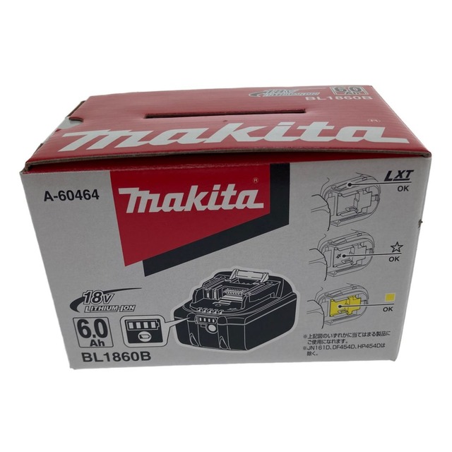 □□MAKITA マキタ バッテリー　6.0Ah　18V BL1860B