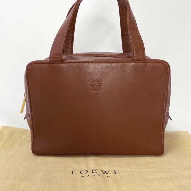 LOEWE ロエベ ハンドバッグ ミニボストン ナッパレザー ブラウン