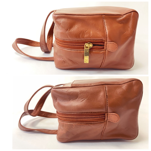 LOEWE ロエベ ハンドバッグ ミニボストン ナッパレザー ブラウン