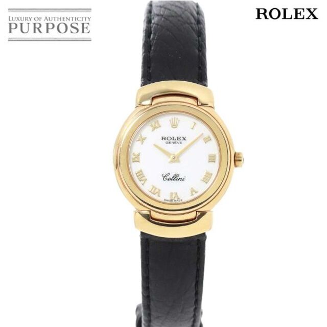 ロレックス ROLEX チェリーニ 6621 X番 レディース 腕時計 ホワイト 文字盤 K18YG イエローゴールド クォーツ ウォッチ Cellini VLP 90188707