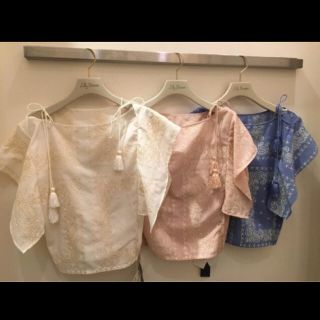 リリーブラウン(Lily Brown)の【lily brown】バンダナ刺繍トップス pink(シャツ/ブラウス(半袖/袖なし))