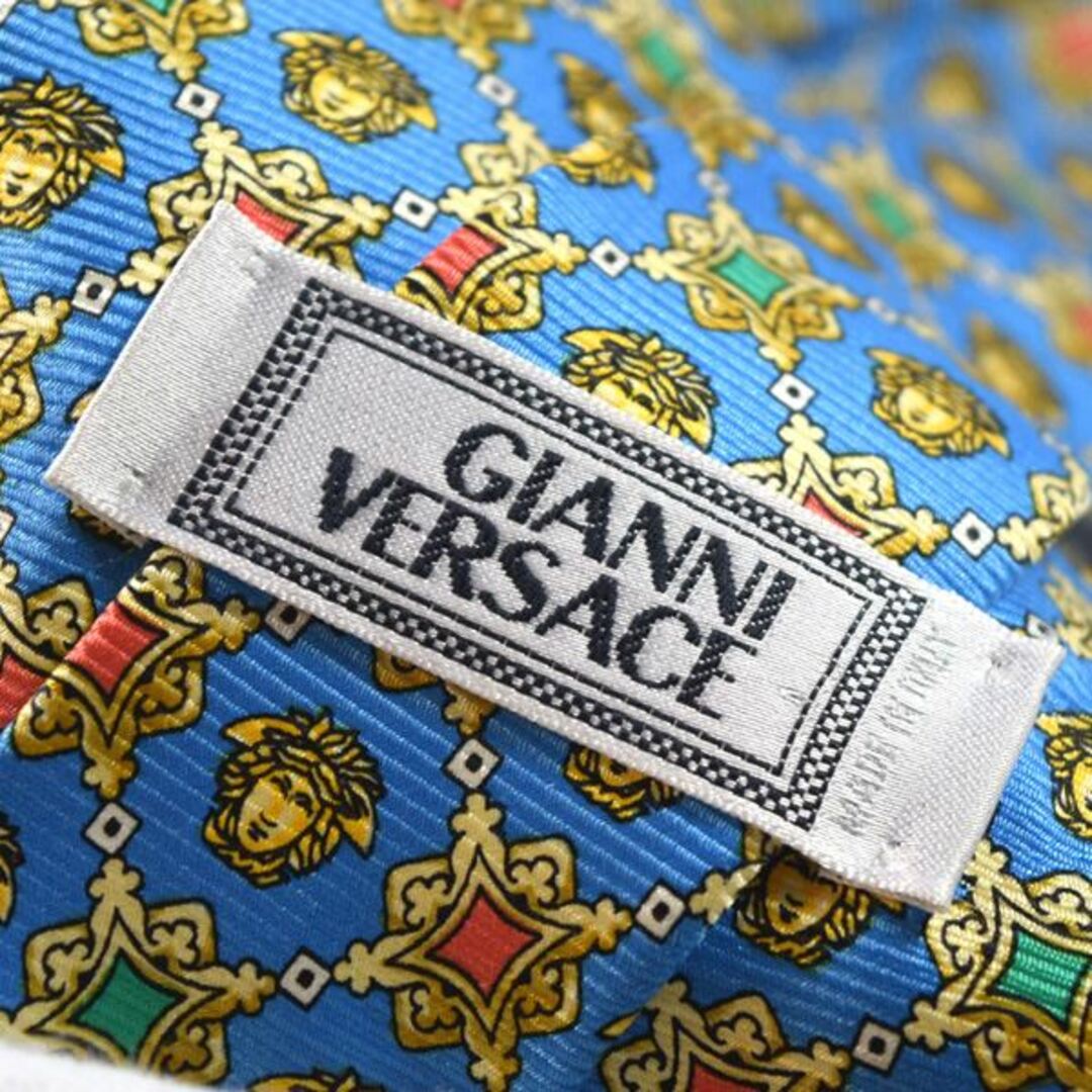 Gianni Versace(ジャンニヴェルサーチ)のGIANNI VERSACE / ジャンニ ヴェルサーチ ◆ネクタイ/シルク/メデューサ/ブルー 【メンズ/MEN/男性/ボーイズ/紳士】 メンズファッション   [0220325203] メンズのファッション小物(ネクタイ)の商品写真