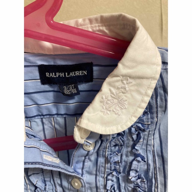 Ralph Lauren(ラルフローレン)の美品　ラルフローレン　キッズワンピース100サイズ　チュニック　フリル　 キッズ/ベビー/マタニティのキッズ服女の子用(90cm~)(ワンピース)の商品写真