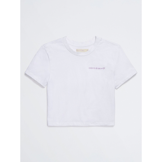 Calvin Klein(カルバンクライン)のJennie for Calvin Klein コットンジャージーベビーTシャツ レディースのトップス(Tシャツ(半袖/袖なし))の商品写真
