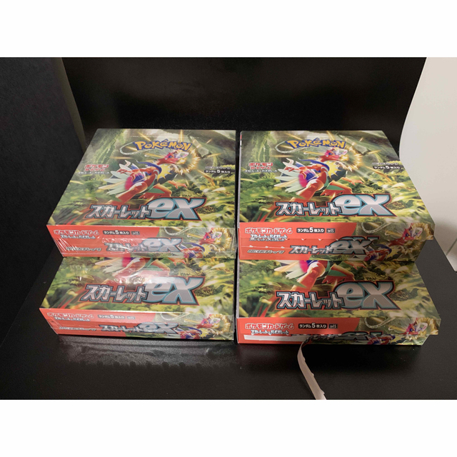 ポケモンカード スカーレットex×4BOX シュリンク有り無し