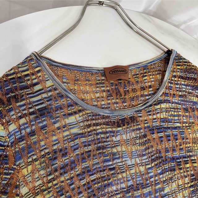 MISSONI 未使用 リブニット長袖カットソー トップス マルチカラー 44