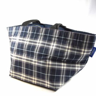 バーバリー(BURBERRY)のBURBERRY BLUE LABEL / バーバリーブルーレーベル ◆トートバッグ/チェック柄/ナイロン/ネイビー×グレー 【バッグ/バック/BAG/鞄/カバン】 レディースファッション  [0220380983](バッグ)