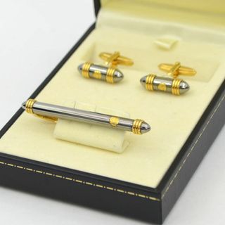 ダンヒル(Dunhill)のDUNHILL / ダンヒル ◆ネクタイピン カフリンクス カフス セット ガンメタ ゴールド ブランド  [0220383280](カフリンクス)