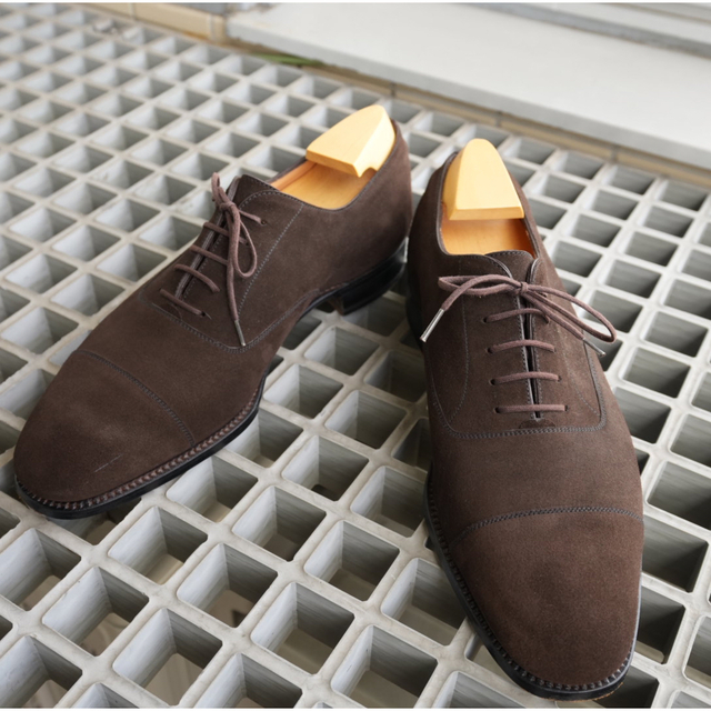 JM WESTON #300 キャップ トゥー ブラウン スエード-