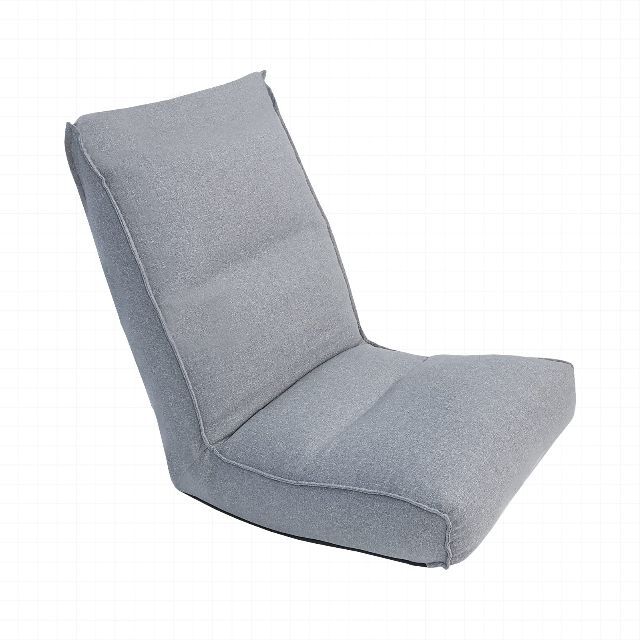 【色: グレー】座椅子 ソファー リクライニング 椅子 イス 6段階 フロアチェ