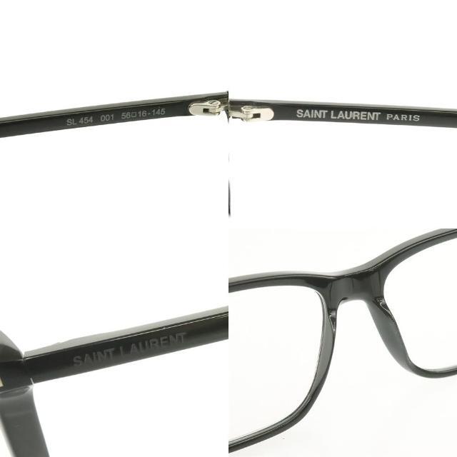 Saint Laurent(サンローラン)のサンローラン メガネフレーム SL454 度入り 中古 ブラック クリア Saint Laurent 【中古】 | 眼鏡 ファッション小物 ブランド アイウェア シンプル ファッション ABランク メンズのファッション小物(サングラス/メガネ)の商品写真