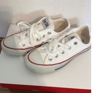 オールスター(ALL STAR（CONVERSE）)の美品☆converse All STAR 白22センチ コンバース オールスター(スニーカー)