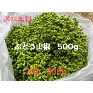 大粒　ぶどう山椒　500g 農薬不使用　有機肥料(野菜)