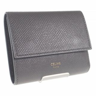 セリーヌ(celine)の【中古】【Aランク】CELINE セリーヌ スモールトリフォールドウォレット 三つ折り財布 10B573BEL.10DC グレインドカーフスキン グレー【ISEYA】(財布)