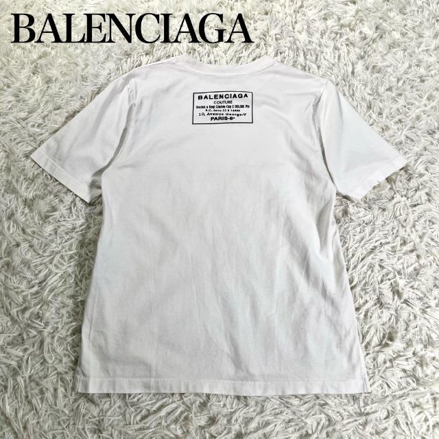 Tシャツ(半袖/袖なし) 【極美品】BALENCIAGA バレンシアガ バックロゴ