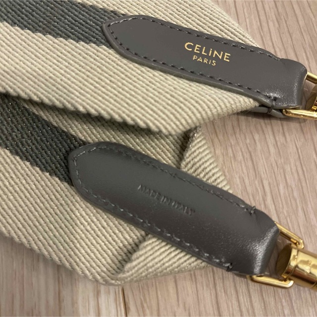 超美品です!CELINE ショートストラップ ショルダー グレー×ベージュ-