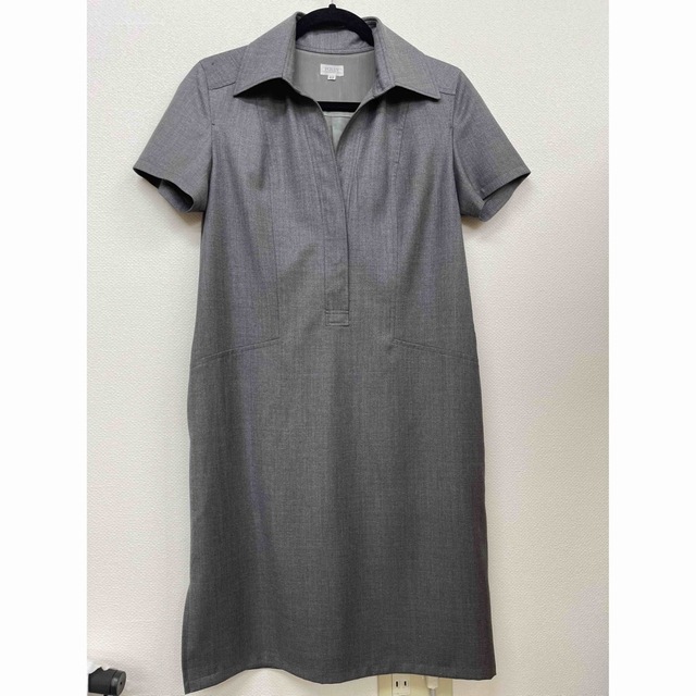 Foxey 42 size フォクシー42サイズ 半袖ウールワンピース グレー