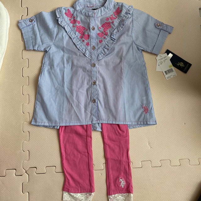 U.S. POLO ASSN.(ユーエスポロアッスン)のUS PORO 上下セット　4T キッズ/ベビー/マタニティのキッズ服女の子用(90cm~)(Tシャツ/カットソー)の商品写真