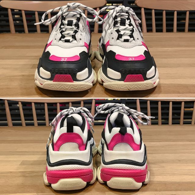 Balenciaga(バレンシアガ)の超美品 バレンシアガ TRIPLE S スニーカー ホワイト ピンク 37 レディースの靴/シューズ(スニーカー)の商品写真