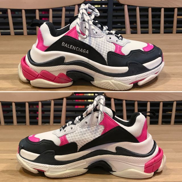 Balenciaga(バレンシアガ)の超美品 バレンシアガ TRIPLE S スニーカー ホワイト ピンク 37 レディースの靴/シューズ(スニーカー)の商品写真