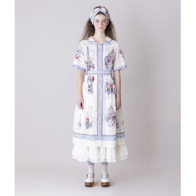 石見銀山 ジェーンマープル Bonjour Paris マリンカラードレス 新品