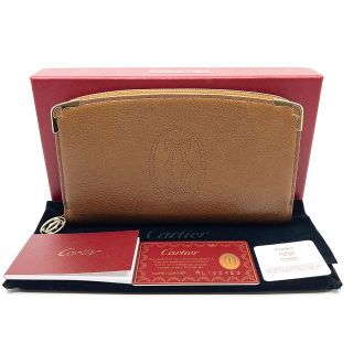 「正規品」Cartier/カルティエ.マルチェロ.レザー長財布/Gカード付き