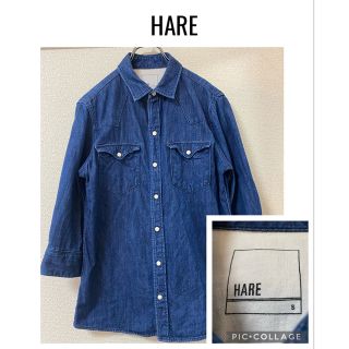 HARE - HARE 濃紺のデニムシャツ【24時間以内匿名配送】の通販 by