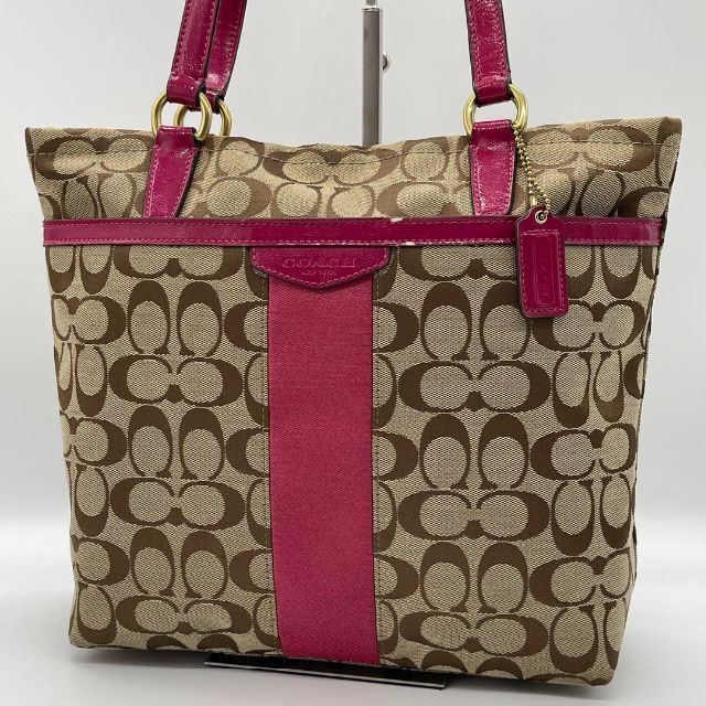 ✨良品✨COACH シグネチャー ストライプ ハンドバッグ トートバッグ | フリマアプリ ラクマ ✨良品✨COACH シグネチャー ストライプ ハンドバッグ トートバッグ