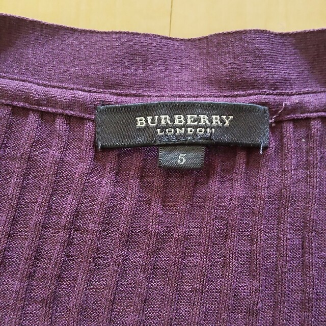 BURBERRY(バーバリー)のバーバリーロンドン 綿絹カシミヤカーディガン サイズ5 レディースのトップス(カーディガン)の商品写真