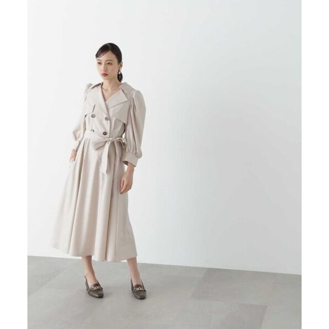 JILL by JILLSTUART(ジルバイジルスチュアート)のジルバイジルスチュアート　トレンチライクワンピース　ベージュ　M レディースのワンピース(ロングワンピース/マキシワンピース)の商品写真