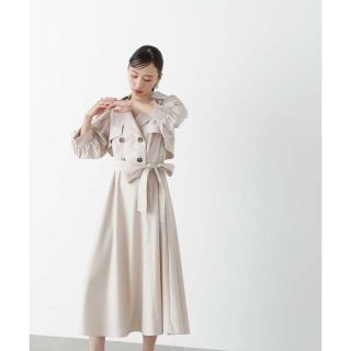 ジルバイジルスチュアート(JILL by JILLSTUART)のジルバイジルスチュアート　トレンチライクワンピース　ベージュ　M(ロングワンピース/マキシワンピース)