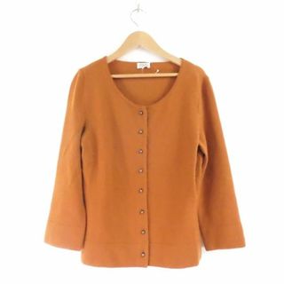 フォクシー(FOXEY)の美品 FOXEY フォクシー 23323 カシミヤ カーディガン 1点 オレンジ 40 カシミヤ100% レディース AY3614A30 (カーディガン)