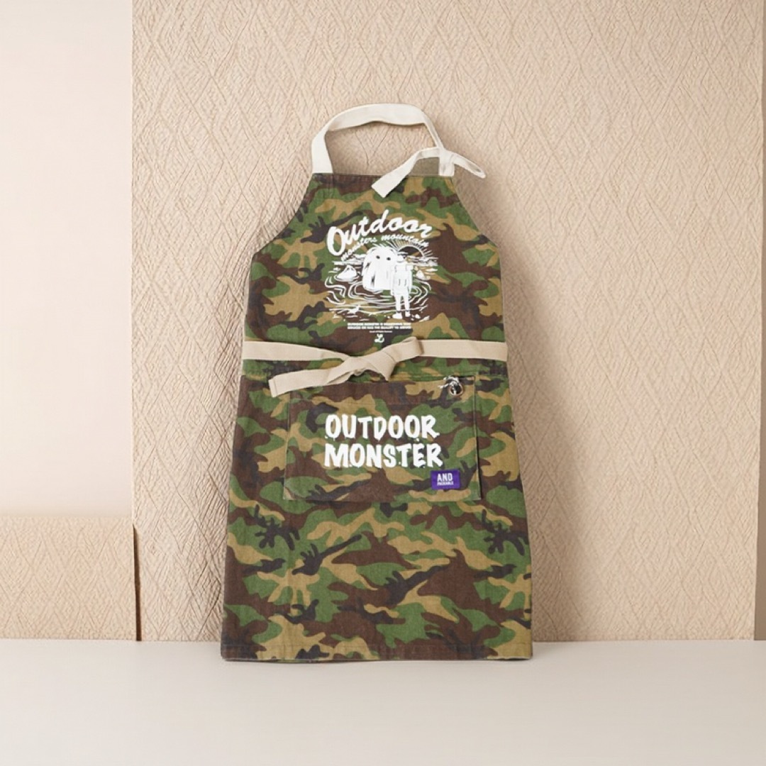 【待望★】 新品未使用】OUTDOOR MONSTER アウトドアモンスター エプロン エプロン・三角巾