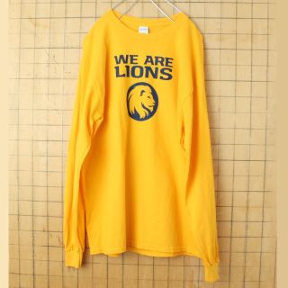 ギルタン(GILDAN)の00s USA GILDAN プリント 長袖Tシャツ ロンTイエローL ss31(Tシャツ/カットソー(七分/長袖))