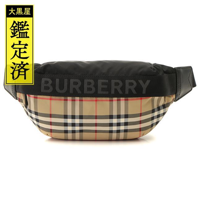 BURBERRY - バーバリー　バーバリーチェック柄　ソニー バムバッグ【433】
