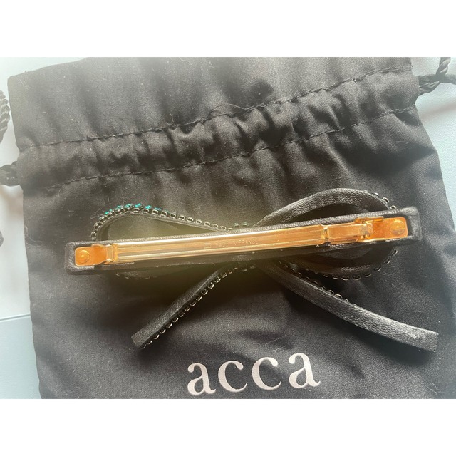 acca アッカ アンジェラ グリーン系 バレッタ リボン acca アッカ アンジェラ グリーン系 バレッタ リボン