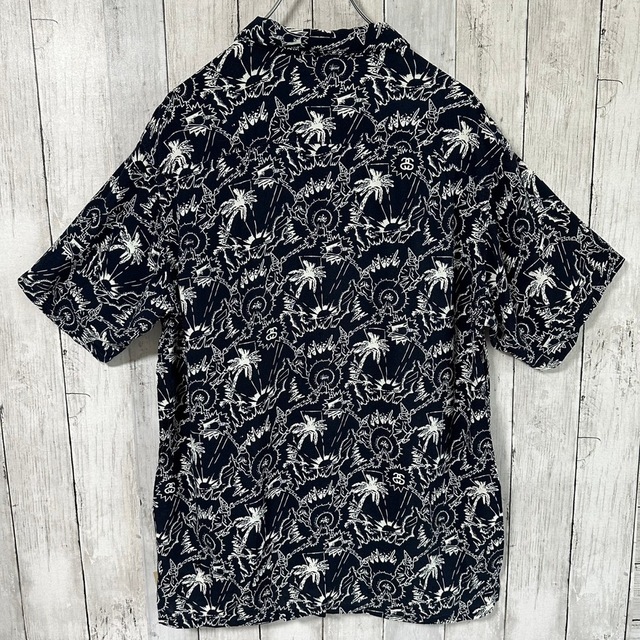 STUSSY(ステューシー)のstussy ステューシー アロハシャツ L 総柄 SSリンク 半袖シャツ メンズのトップス(シャツ)の商品写真