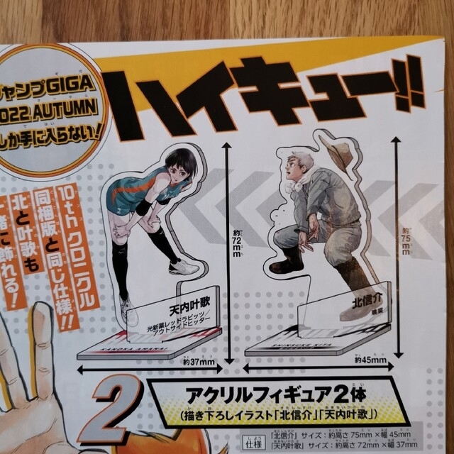 ハイキュー!! ジャンプGIGA 応募者全員サービス アクリル3種セット ハイキュー!! ジャンプGIGA 応募者全員サービス アクリル3種セット